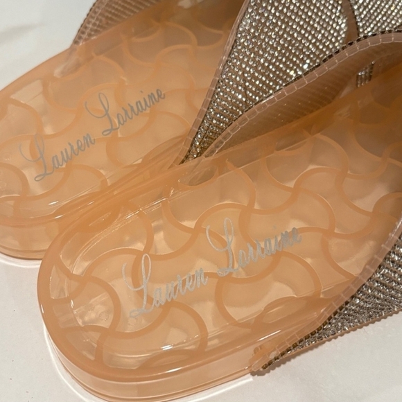 Lauren Lorraine size M(8/9) Glittering Silver Nude (NIB) - Picture 2 of 8